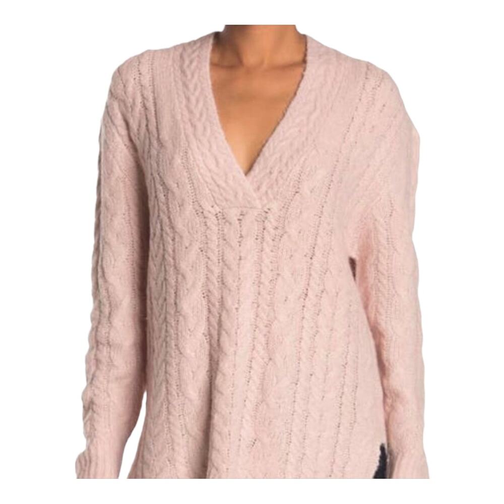 NEW Cloth by RD Nordstrom Pink Cloud V Neck Sweater Size Small